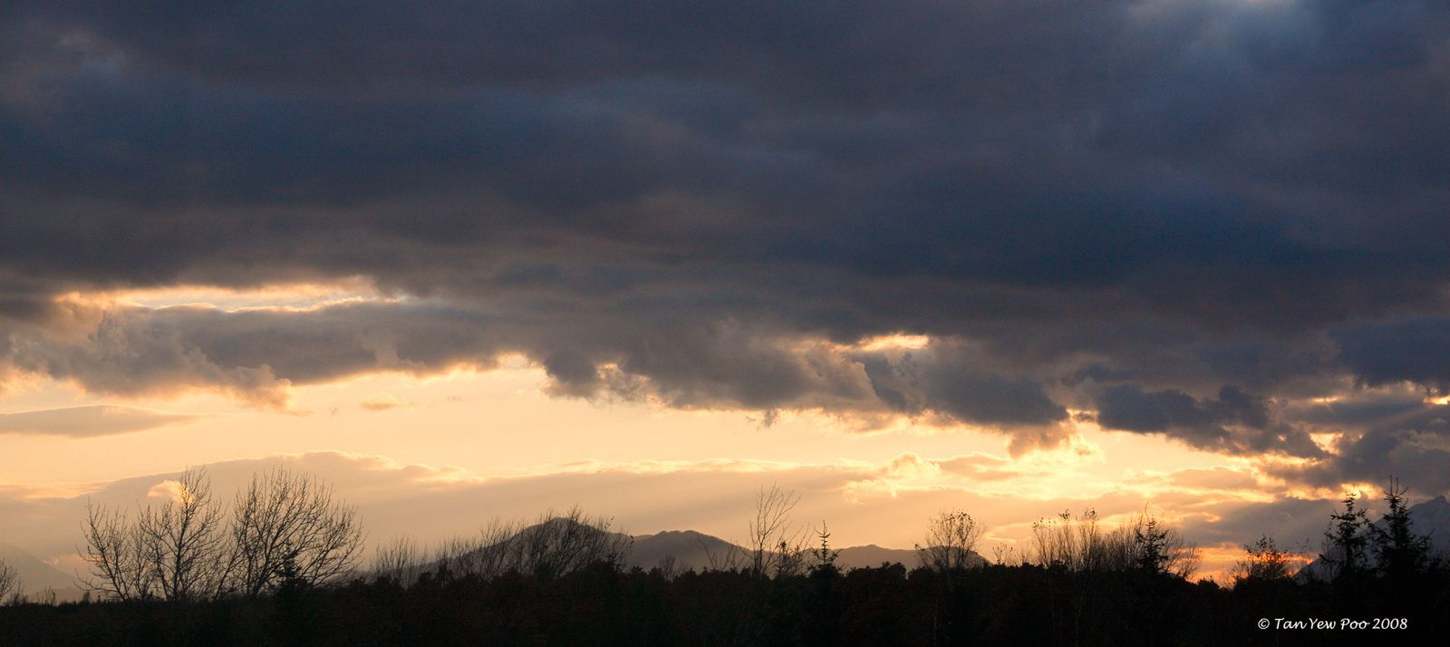 Sunset Over the Mountains, Hokkaido
